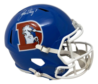 John Elway Signed Broncos Full-Size Throwback Alternate Speed Helmet (Beckett) at PristineAuction.com