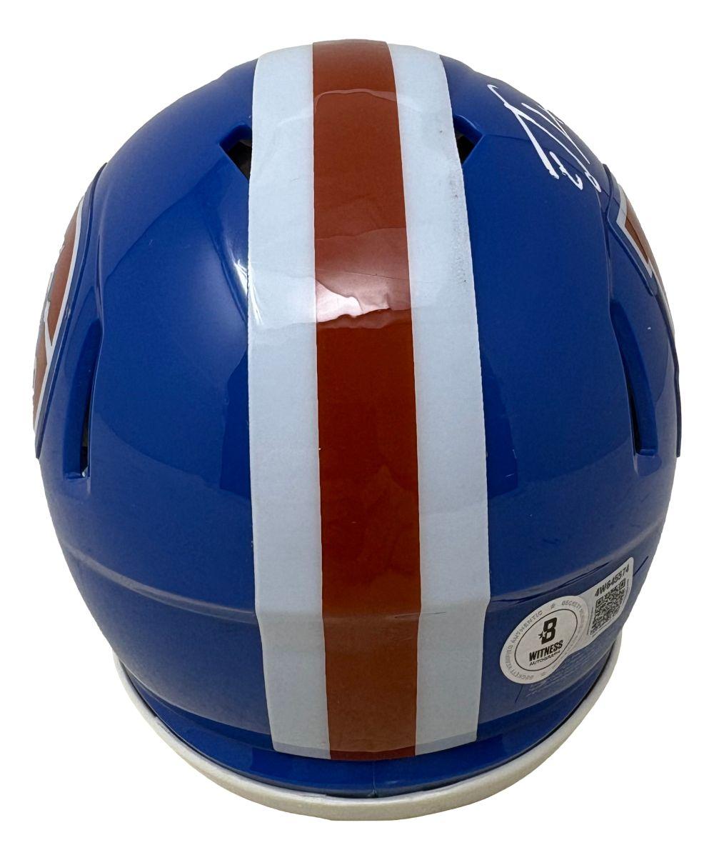 Ed McCaffrey Signed Broncos Throwback Alternate Speed Mini Helmet (Beckett) at PristineAuction.com Ed McCaffrey Signed Broncos Throwback Alternate Speed Mini Helmet (Beckett) at PristineAuction.com
