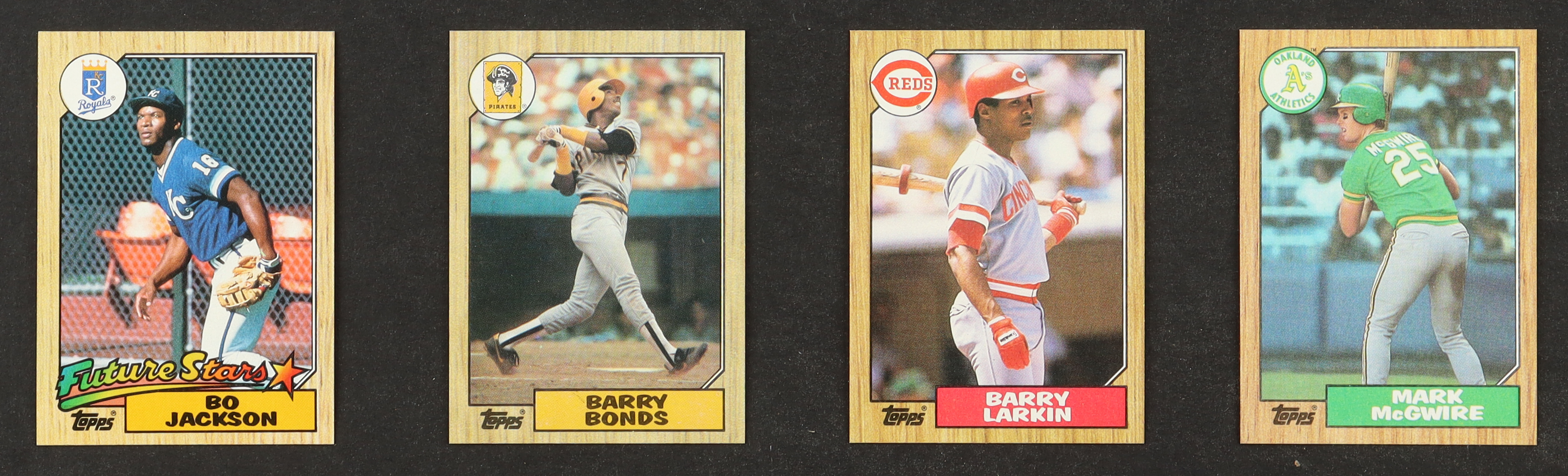 1987 Topps Baseball Complete Set of (792) Cards with Bo Jackson #170 RC, Barry Bonds #320 RC, Mark McGwire #366 RC, Barry Larkin #648 RC at PristineAuction.com 1987 Topps Baseball Complete Set of (792) Cards with Bo Jackson #170 RC, Barry Bonds #320 RC, Mark McGwire #366 RC, Barry Larkin #648 RC at PristineAuction.com