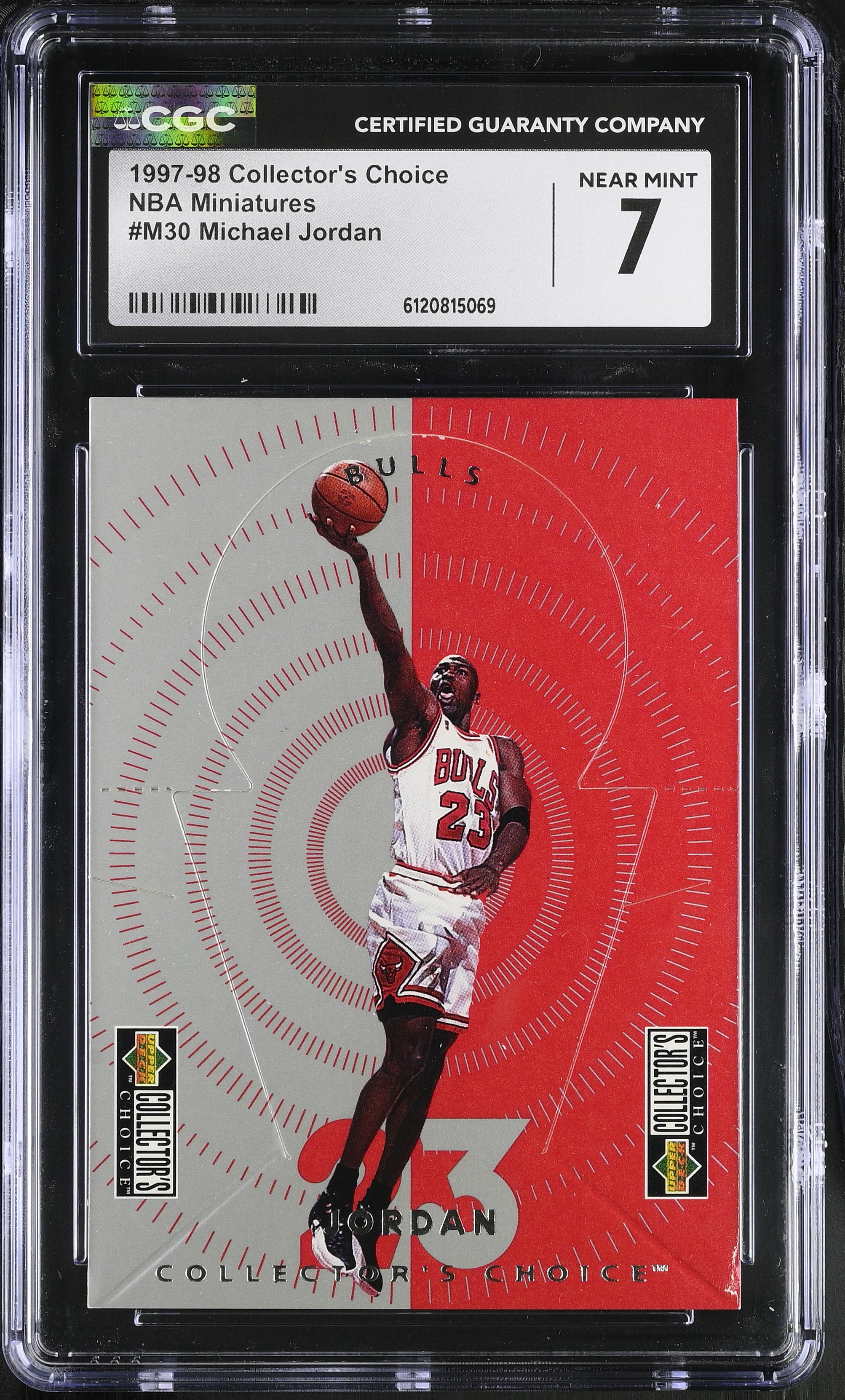 Michael Jordan 1997-98 Collector's Choice Miniatures #M30 (CGC 7) at PristineAuction.com Michael Jordan 1997-98 Collector's Choice Miniatures #M30 (CGC 7) at PristineAuction.com