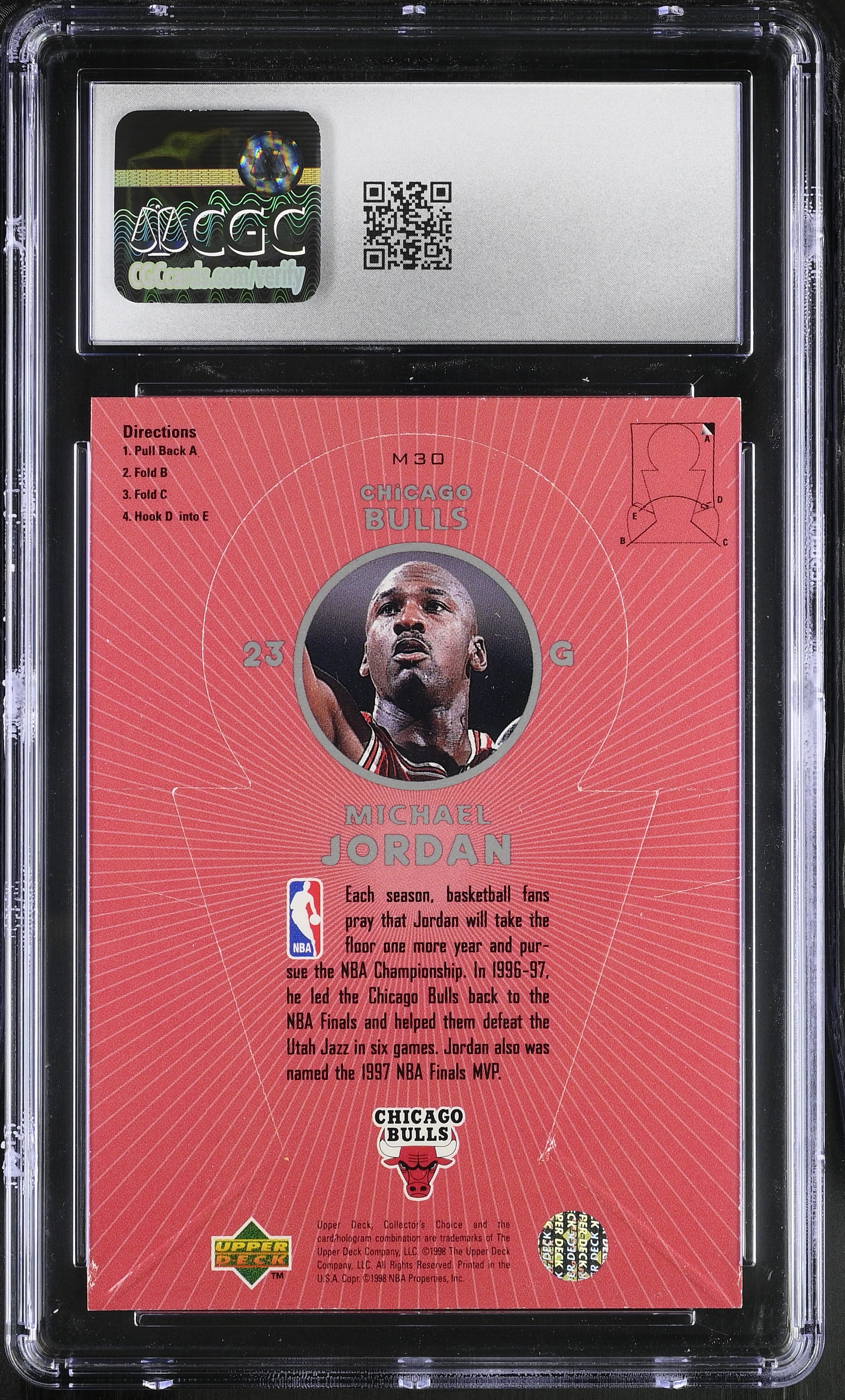 Michael Jordan 1997-98 Collector's Choice Miniatures #M30 (CGC 7) at PristineAuction.com Michael Jordan 1997-98 Collector's Choice Miniatures #M30 (CGC 7) at PristineAuction.com