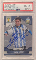 Lionel Messi Signed 2014 Panini Prizm World Cup #12 (PSA | Auto 10) at PristineAuction.com