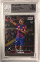 Lamine Yamal Signed 2023-24 Stadium Club Chrome UCL #27 RC (BGS) at PristineAuction.com