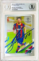 Lionel Messi Signed 2020-21 Topps Chrome #1 (BGS) at PristineAuction.com