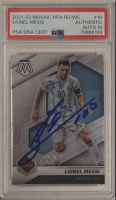 Lionel Messi Signed 2021-22 Panini Mosaic Road to the FIFA World Cup Qatar #10 (PSA | Auto 10) at PristineAuction.com