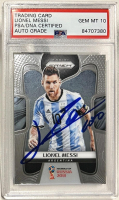 Lionel Messi Signed 2018 Panini Prizm World Cup #1 (PSA | Auto 10) at PristineAuction.com