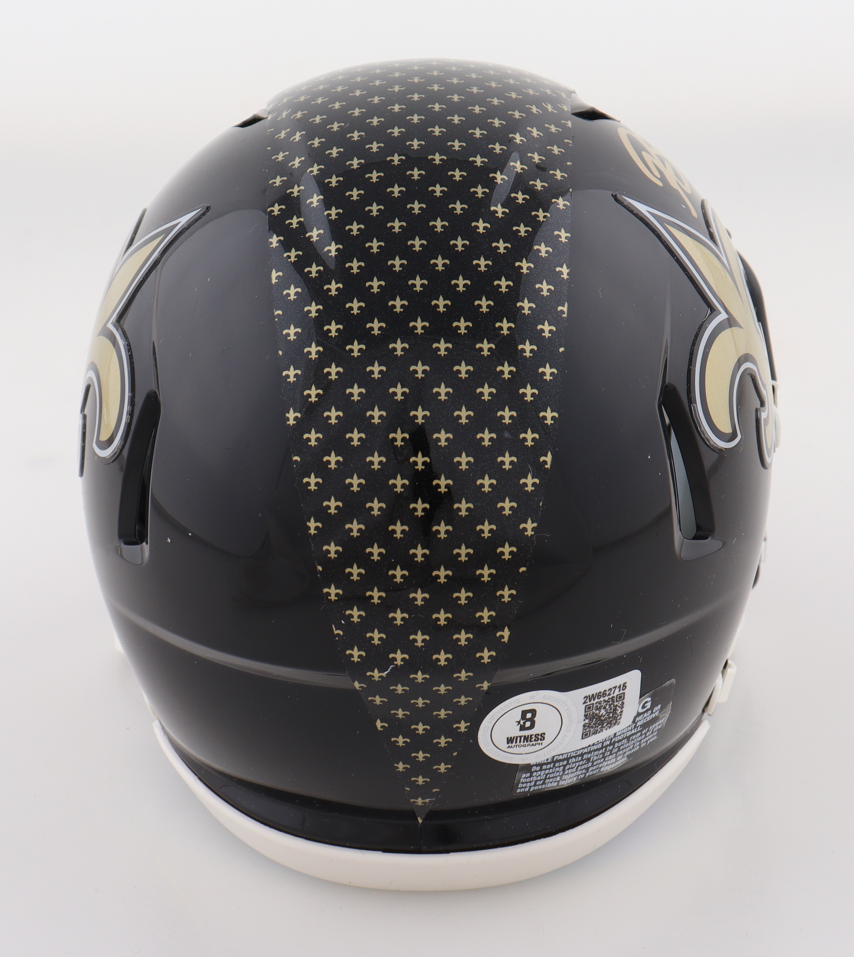 Rashid Shaheed Signed Saints Speed Mini Helmet With Visor (Beckett) at PristineAuction.com Rashid Shaheed Signed Saints Speed Mini Helmet With Visor (Beckett) at PristineAuction.com