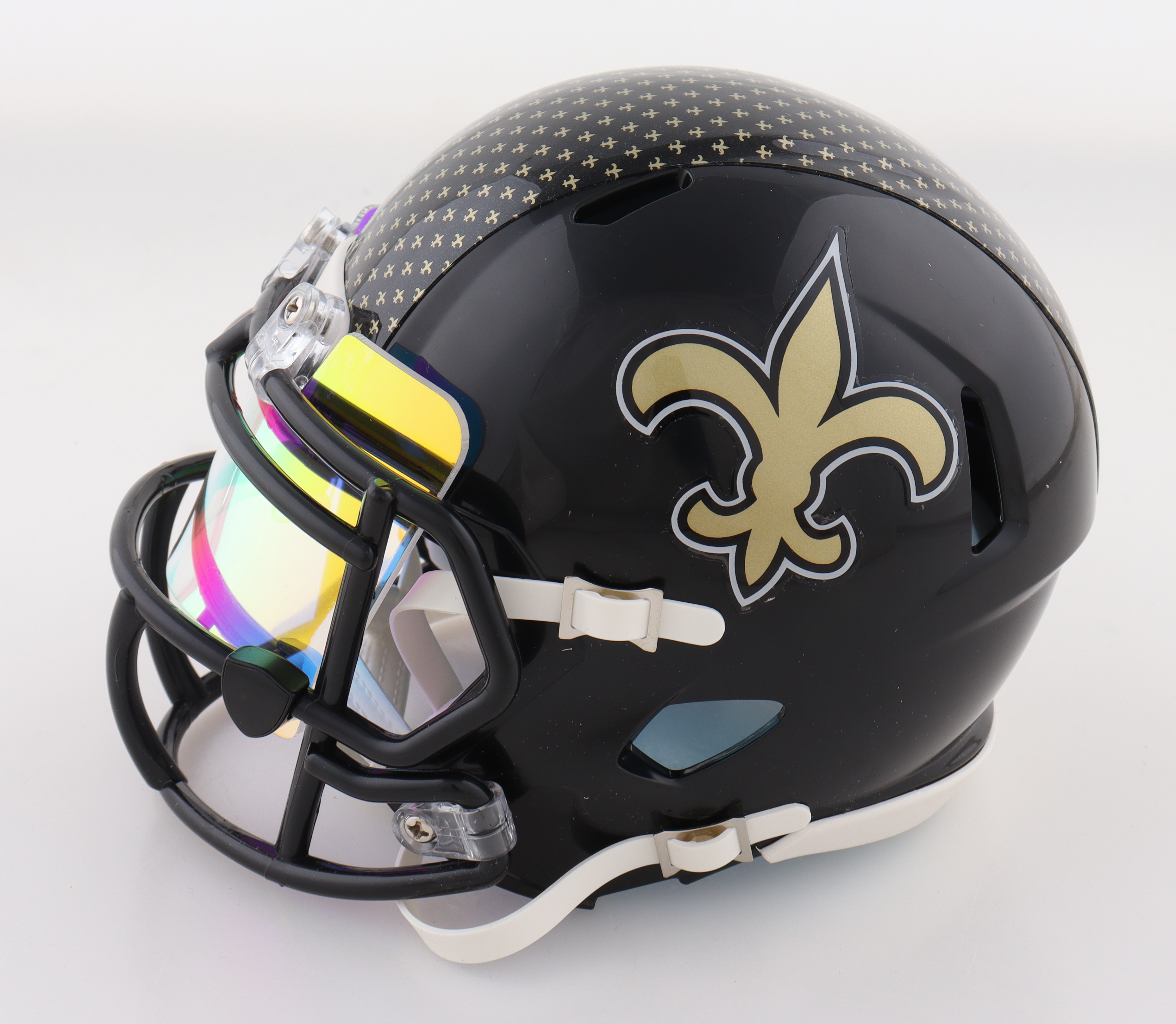 Rashid Shaheed Signed Saints Speed Mini Helmet With Visor (Beckett) at PristineAuction.com Rashid Shaheed Signed Saints Speed Mini Helmet With Visor (Beckett) at PristineAuction.com