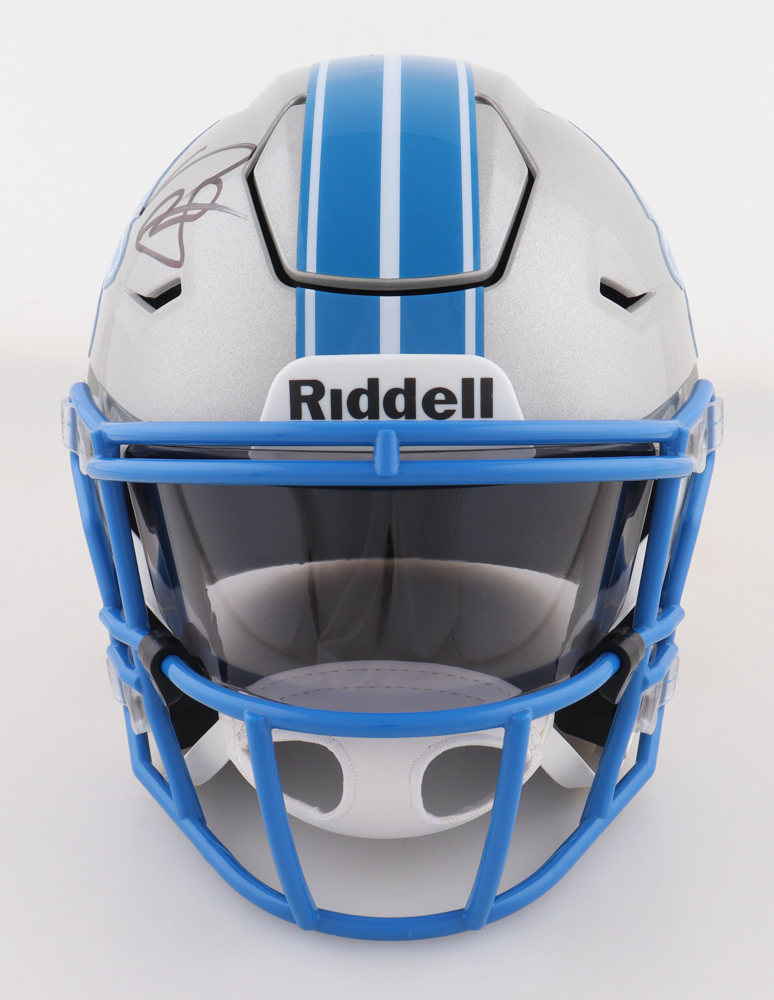 David Montgomery Signed Lions Mid-Size SpeedFlex Helmet With Visor (Beckett) at PristineAuction.com David Montgomery Signed Lions Mid-Size SpeedFlex Helmet With Visor (Beckett) at PristineAuction.com