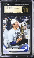 Yoshinobu Yamamoto 2025 Topps Now #926 (CGC 10 | Pristine Black Label) at PristineAuction.com