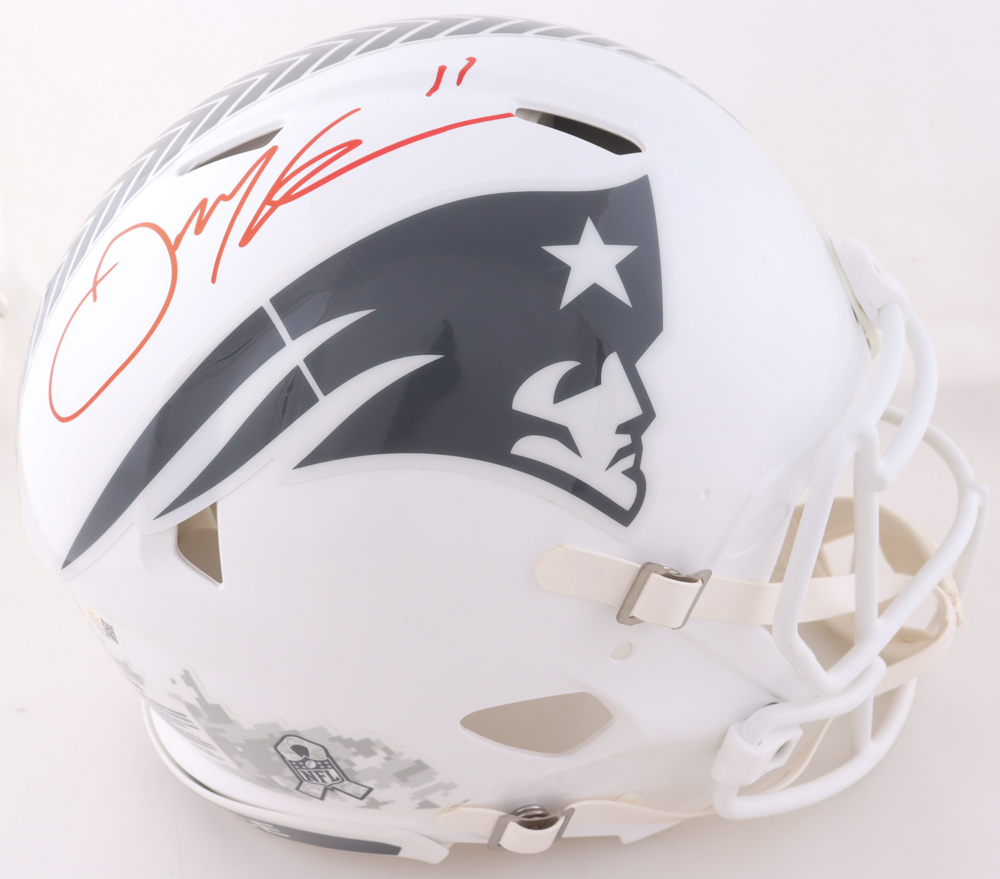 Julian Edelman Signed Patriots Full-Size Authentic On-Field Salute To Service Alternate Speed Helmet (JSA) at PristineAuction.com Julian Edelman Signed Patriots Full-Size Authentic On-Field Salute To Service Alternate Speed Helmet (JSA) at PristineAuction.com