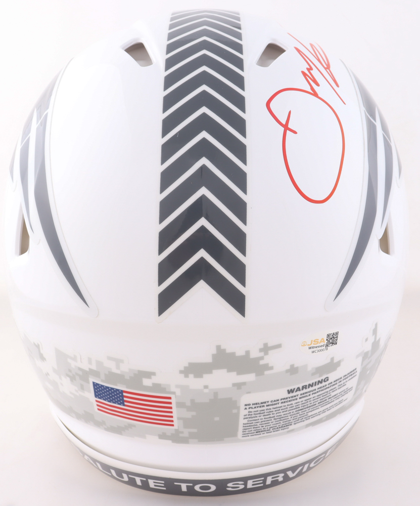 Julian Edelman Signed Patriots Full-Size Authentic On-Field Salute To Service Alternate Speed Helmet (JSA) at PristineAuction.com Julian Edelman Signed Patriots Full-Size Authentic On-Field Salute To Service Alternate Speed Helmet (JSA) at PristineAuction.com
