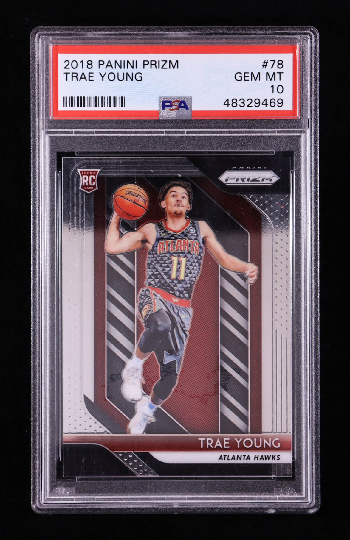Trae Young 2018-19 Panini Prizm #78 RC (PSA 10) at PristineAuction.com Trae Young 2018-19 Panini Prizm #78 RC (PSA 10) at PristineAuction.com