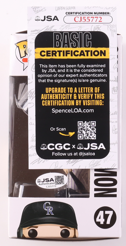 Charlie Blackmon Signed Rockies #47 Funko! Pop Figure (JSA) at PristineAuction.com Charlie Blackmon Signed Rockies #47 Funko! Pop Figure (JSA) at PristineAuction.com