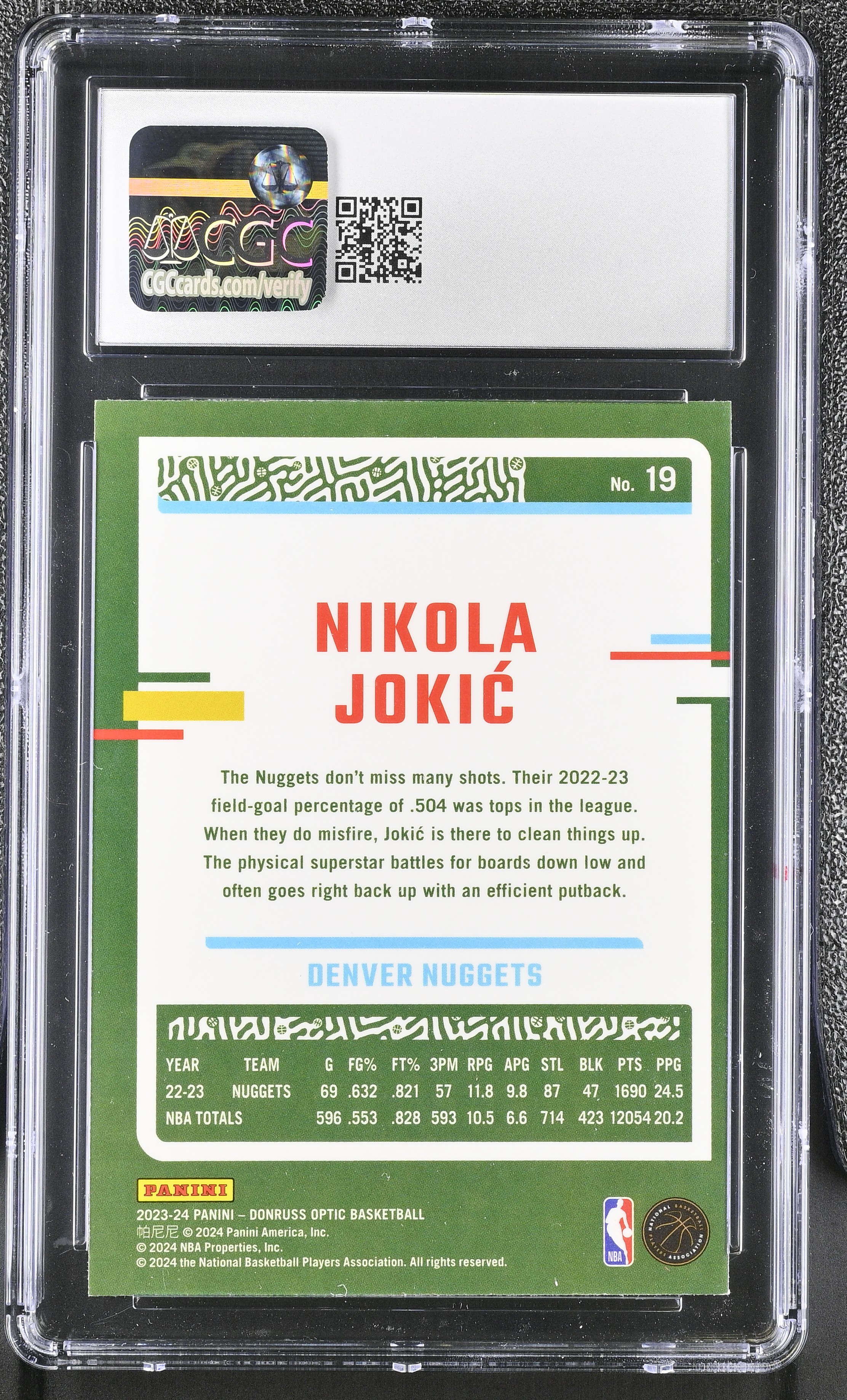 Nikola Jokic 2023-24 Donruss Optic #19 (CGC 7.5) at PristineAuction.com Nikola Jokic 2023-24 Donruss Optic #19 (CGC 7.5) at PristineAuction.com