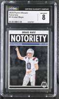 Drake Maye 2025 Panini Mosaic Notoriety #3 (CGC 8) at PristineAuction.com