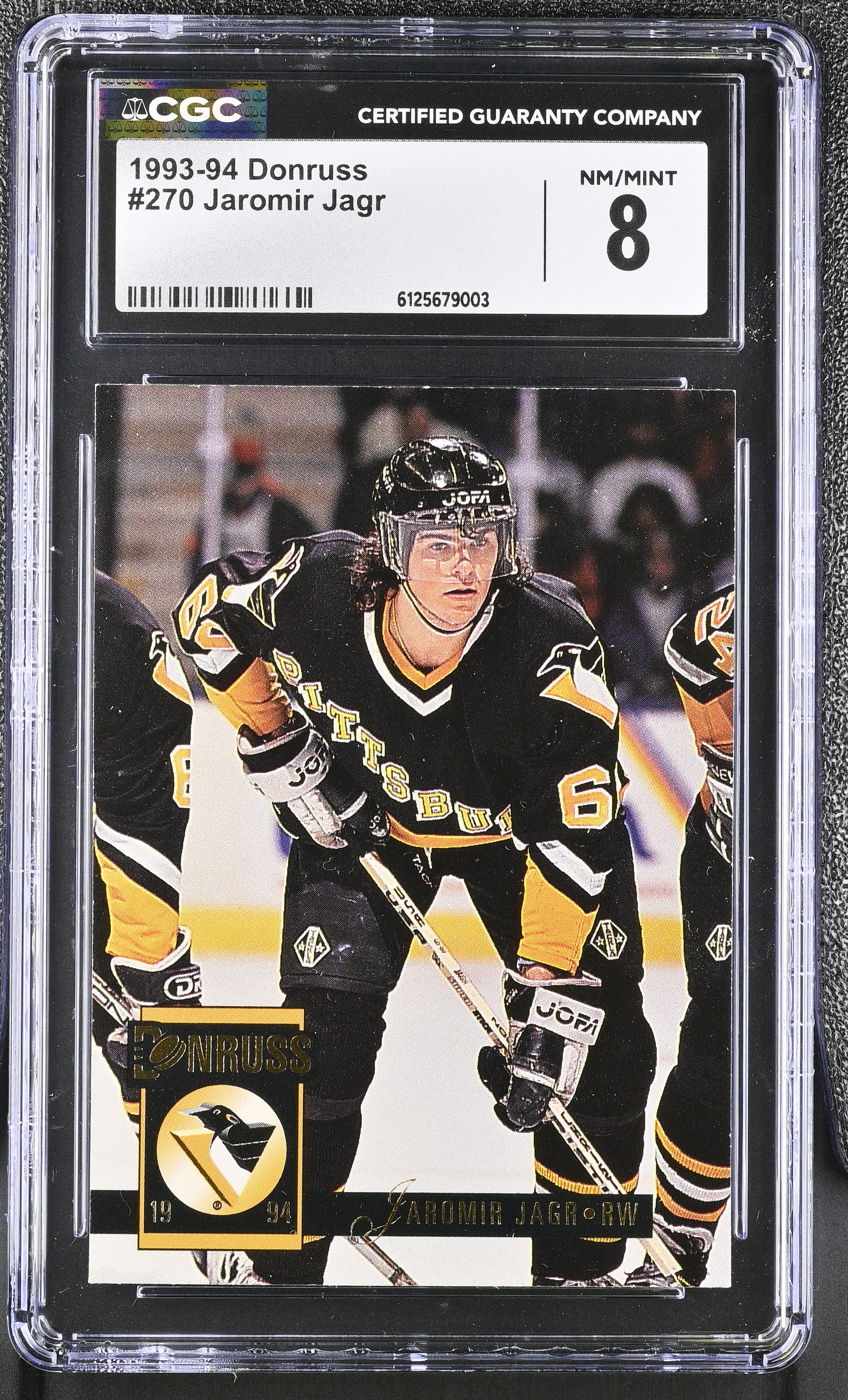 Jaromir Jagr 1993-94 Donruss #270 (CGC 8) at PristineAuction.com Jaromir Jagr 1993-94 Donruss #270 (CGC 8) at PristineAuction.com