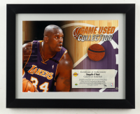Shaquille O'Neal LE Lakers Custom Framed Photo Display with Game-Used Basketball Piece (UDA) at PristineAuction.com