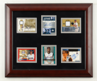 Ken Griffey Jr., Mike Piazza, Greg Maddux, Andruw Jones + 2 Others Custom Framed (6) Upper Deck Autographed Card Display at PristineAuction.com