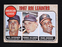 Carl Yastrzemski / Harmon Killebrew / Frank Robinson 1968 Topps #4 / AL RBI Leaders at PristineAuction.com