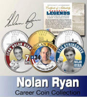 Nolan Ryan Set of (3) Statehood Quarter Coins at PristineAuction.com
