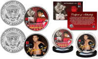 Muhammad Ali Set of (2) JFK Half Dollar Coins at PristineAuction.com