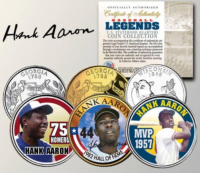 Hank Aaron Set of (3) Career Set Statehood Quarters at PristineAuction.com