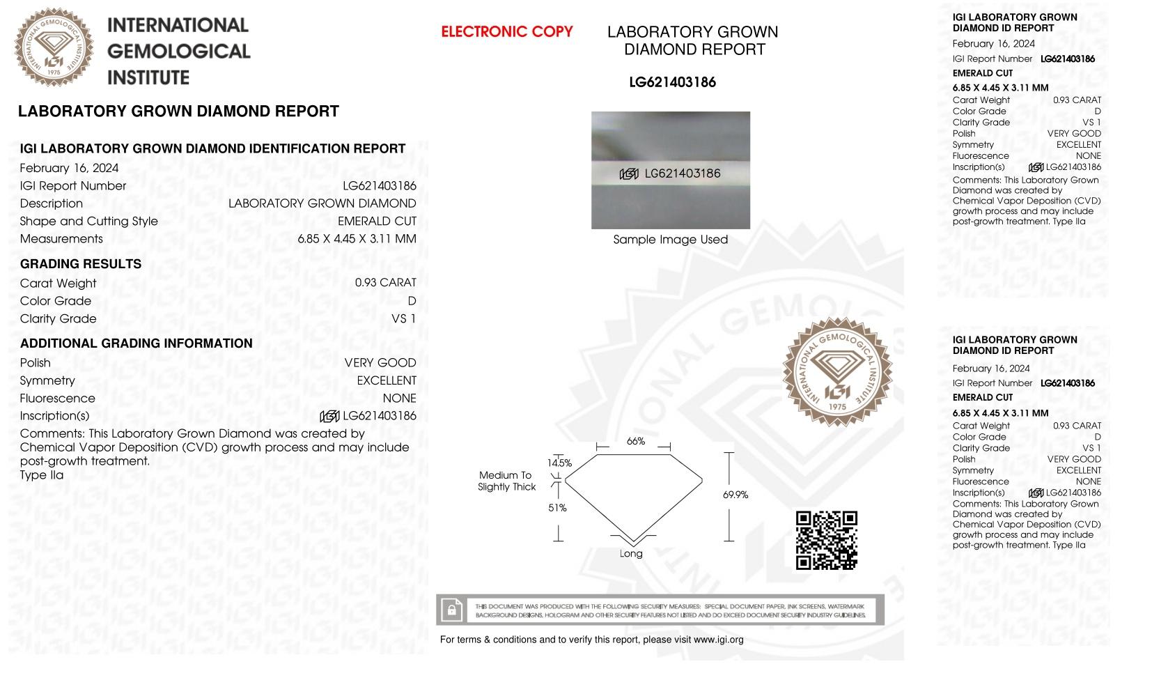 .93 Carats Lab Grown Diamond Loose D, VS1 | IGI Cert at PristineAuction.com .93 Carats Lab Grown Diamond Loose D, VS1 | IGI Cert at PristineAuction.com