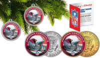Cardinals Set of (2) Christmas Tree Ornaments JFK Half Dollar Coins at PristineAuction.com