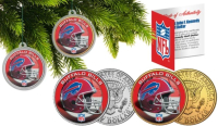 Bills Set of (2) Christmas Tree Ornaments JFK Half Dollar Coins at PristineAuction.com