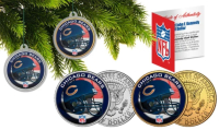 Bears Set of (2) Christmas Tree Ornaments JFK Half Dollar Coins at PristineAuction.com