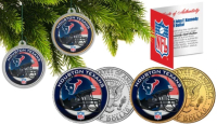 Texans Set of (2) Christmas Tree Ornaments JFK Half Dollar Coins at PristineAuction.com