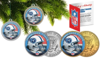 Titans Set of (2) Christmas Tree Ornaments JFK Half Dollar Coins at PristineAuction.com