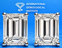 3.06 Carats Lab Grown Diamond Stud Earrings G, VVS2 | $5,200 Estimated Retail Value (UGL & IGI Certs) | Emerald Cut| Brand New at PristineAuction.com
