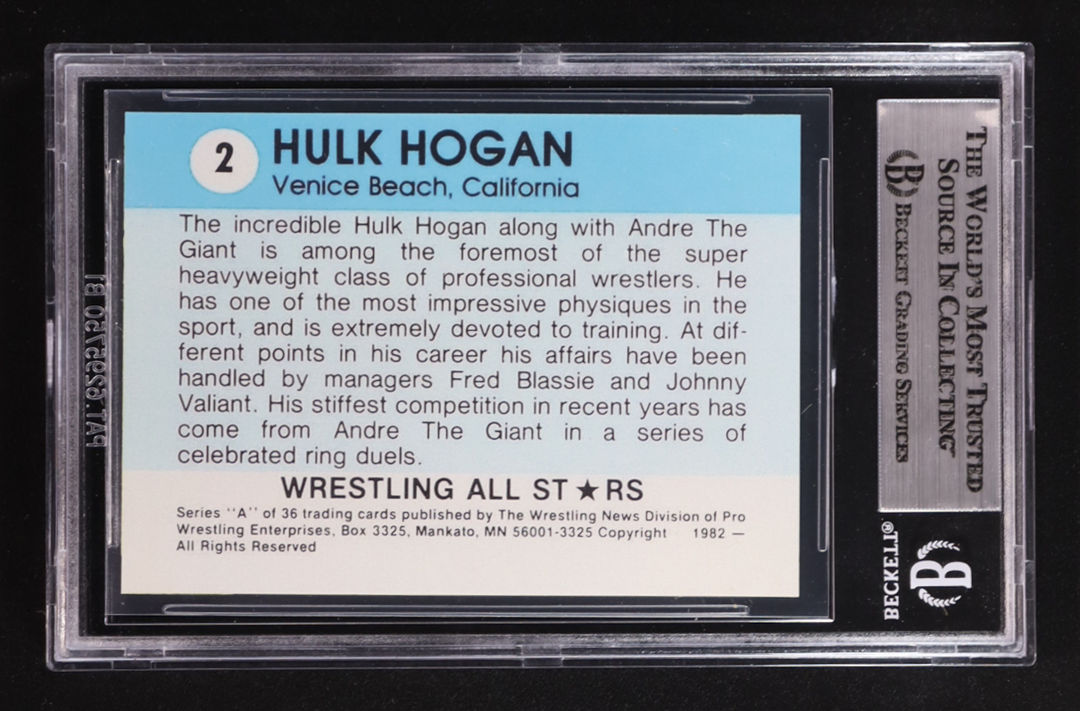 Hulk Hogan Signed Reprint Trading Card (BGS) at PristineAuction.com Hulk Hogan Signed Reprint Trading Card (BGS) at PristineAuction.com