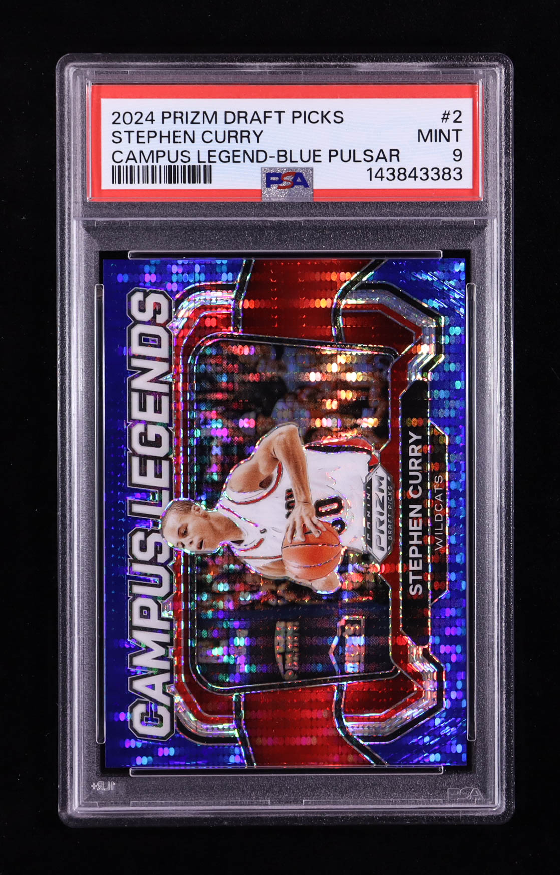Stephen Curry 2024-25 Panini Prizm Draft Picks Campus Legends Prizms Blue Pulsar #2 #05/99 (PSA 9) at PristineAuction.com Stephen Curry 2024-25 Panini Prizm Draft Picks Campus Legends Prizms Blue Pulsar #2 #05/99 (PSA 9) at PristineAuction.com