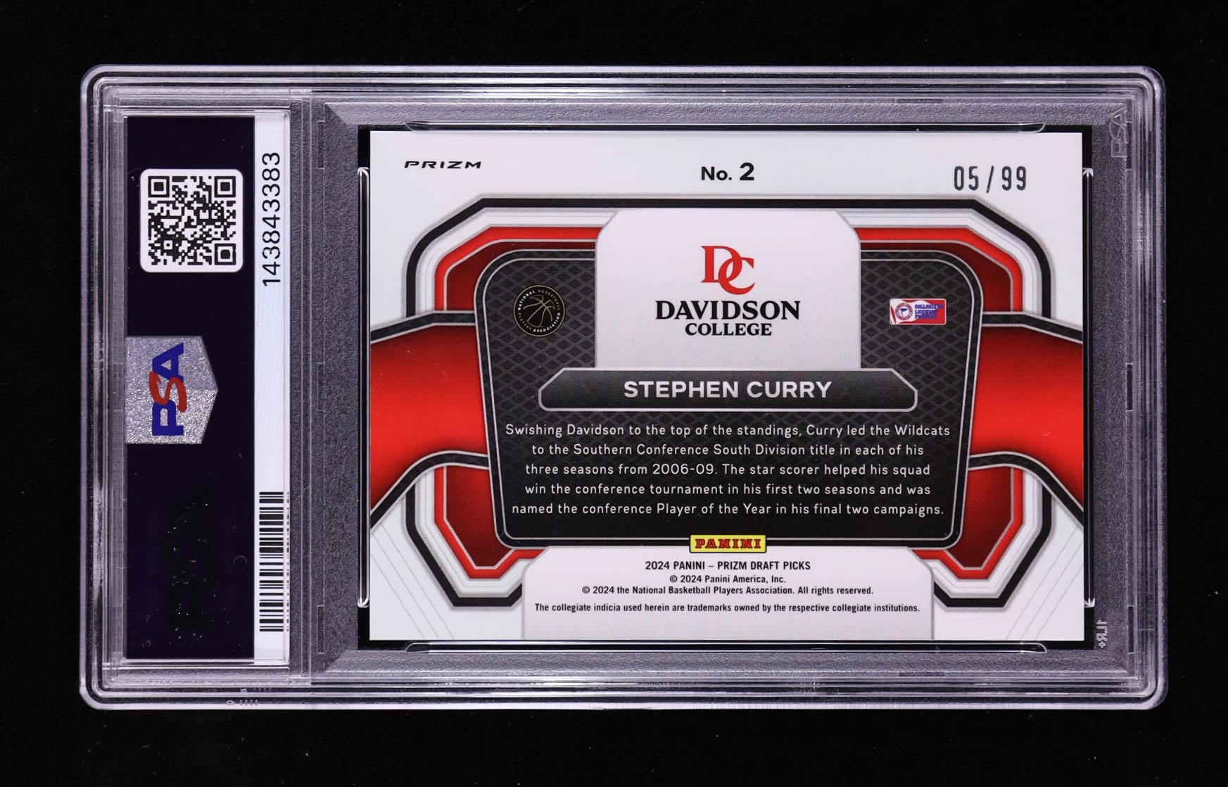 Stephen Curry 2024-25 Panini Prizm Draft Picks Campus Legends Prizms Blue Pulsar #2 #05/99 (PSA 9) at PristineAuction.com Stephen Curry 2024-25 Panini Prizm Draft Picks Campus Legends Prizms Blue Pulsar #2 #05/99 (PSA 9) at PristineAuction.com