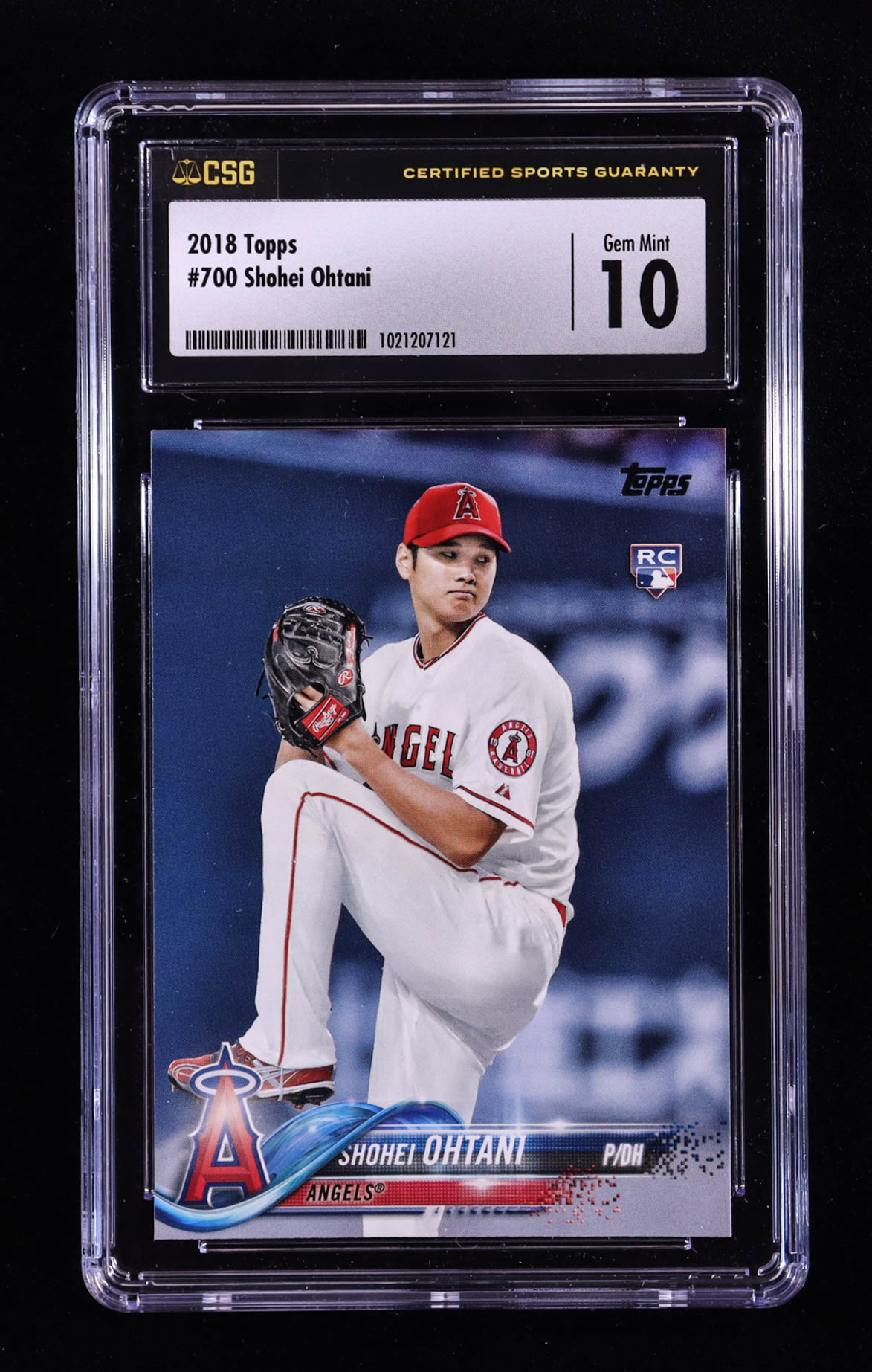 Shohei Ohtani 2018 Topps #700 RC (CSG 10) at PristineAuction.com Shohei Ohtani 2018 Topps #700 RC (CSG 10) at PristineAuction.com