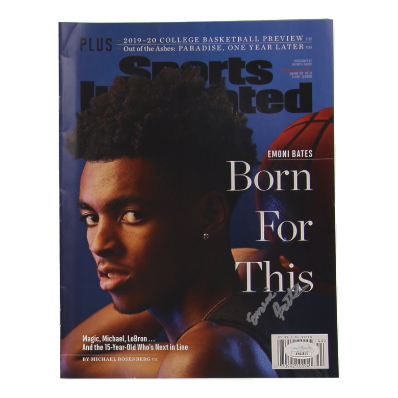 Emoni Bates Signed 2018 Sports Illustrated Magazine (JSA) at PristineAuction.com Emoni Bates Signed 2018 Sports Illustrated Magazine (JSA) at PristineAuction.com