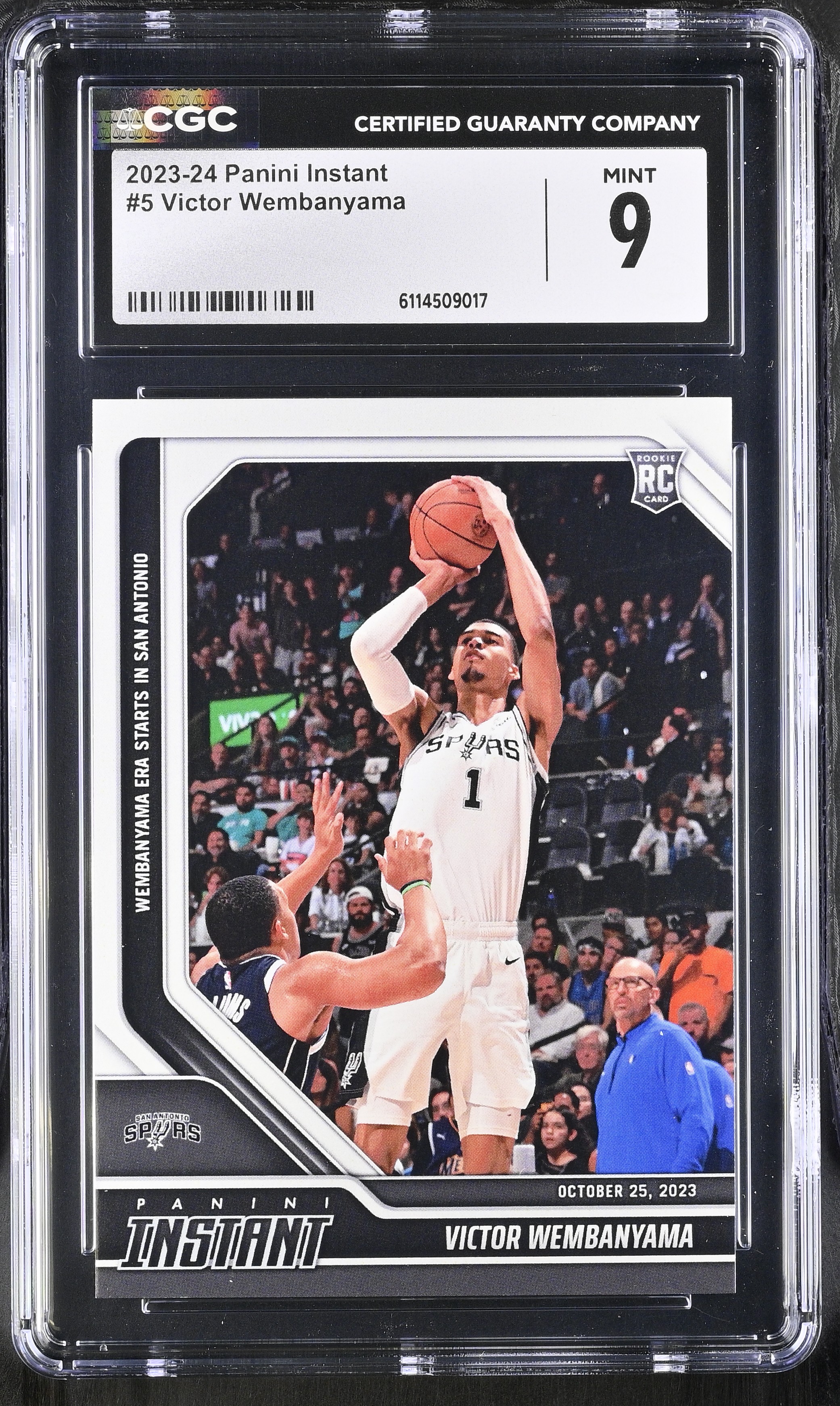 Victor Wembanyama 2023-24 Panini Instant #5 RC (CGC 9) at PristineAuction.com Victor Wembanyama 2023-24 Panini Instant #5 RC (CGC 9) at PristineAuction.com
