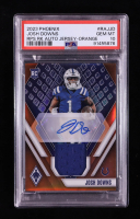 Josh Downs 2023 Panini Phoenix Rookie Premiere Jersey Autographs Orange #25 RC #003/149 (PSA 10) at PristineAuction.com