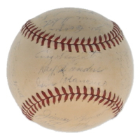 1941 Cardinals ONL Baseball Team-Signed & Inscribed By (20) with Enos Slaughter, Stan Musial, Ray Sanders, Johnny Hopp (PSA) at PristineAuction.com