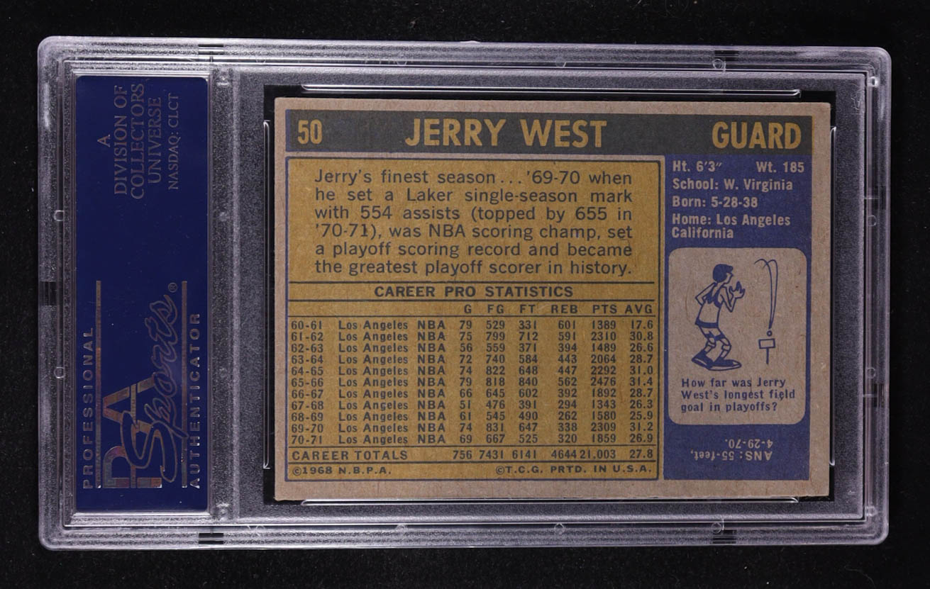 Jerry West 1971-72 Topps #50 (PSA 5) at PristineAuction.com Jerry West 1971-72 Topps #50 (PSA 5) at PristineAuction.com