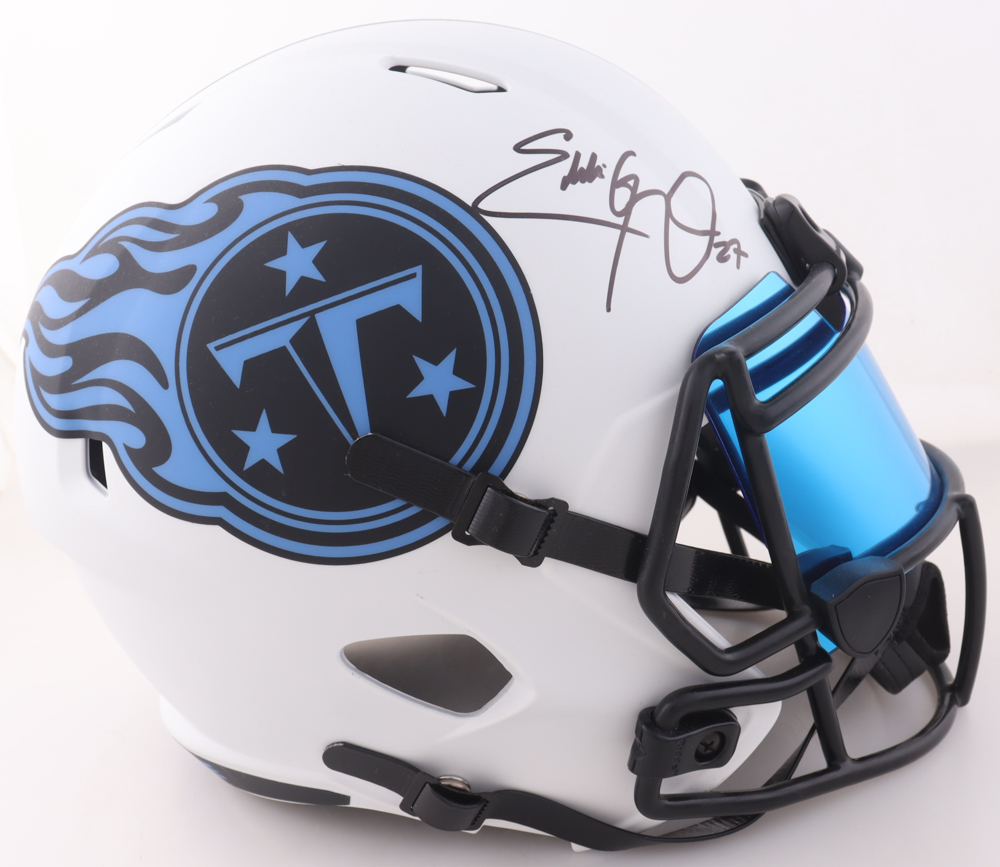 Eddie George Signed Titans Full-Size Lunar Eclipse Alternate Speed Helmet With Visor (Beckett) at PristineAuction.com Eddie George Signed Titans Full-Size Lunar Eclipse Alternate Speed Helmet With Visor (Beckett) at PristineAuction.com