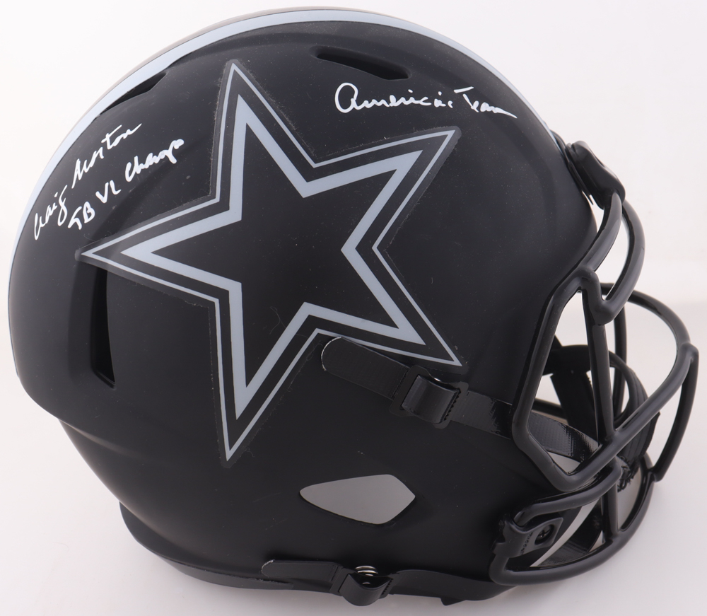 Craig Morton Signed Cowboys Full-Size Eclipse Alternate Speed Helmet Inscribed "SB VI Champs" & "America's Team" (Schwartz) at PristineAuction.com Craig Morton Signed Cowboys Full-Size Eclipse Alternate Speed Helmet Inscribed "SB VI Champs" & "America's Team" (Schwartz) at PristineAuction.com