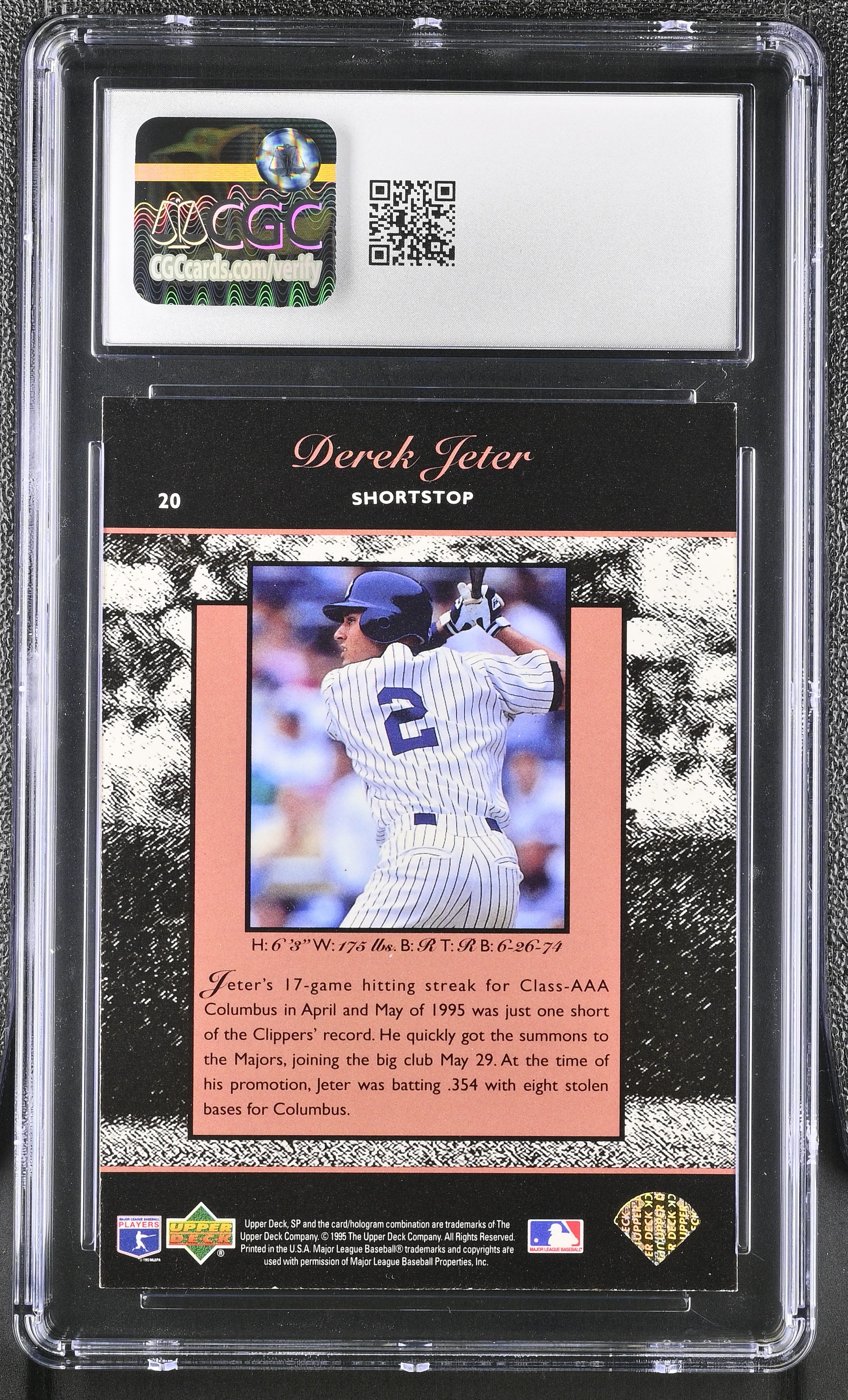 Derek Jeter 1995 SP Championship #20 RC (CGC 7.5) at PristineAuction.com Derek Jeter 1995 SP Championship #20 RC (CGC 7.5) at PristineAuction.com