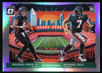 Michael Penix Jr. / Michael Vick 2024 Panini Donruss Optic Downtown #14 RC at PristineAuction.com