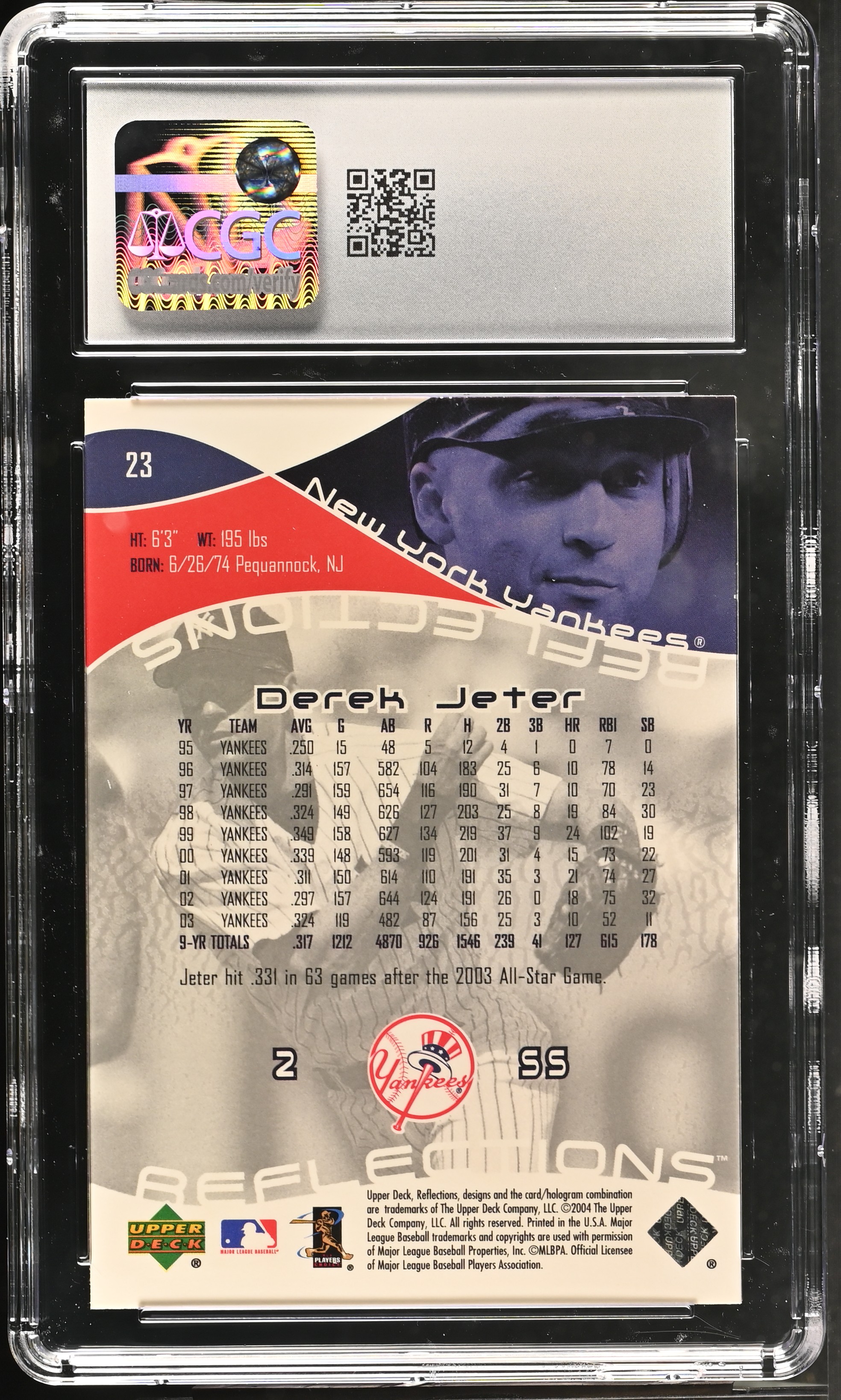Derek Jeter 2004 Reflections #23 (CGC 4) at PristineAuction.com Derek Jeter 2004 Reflections #23 (CGC 4) at PristineAuction.com