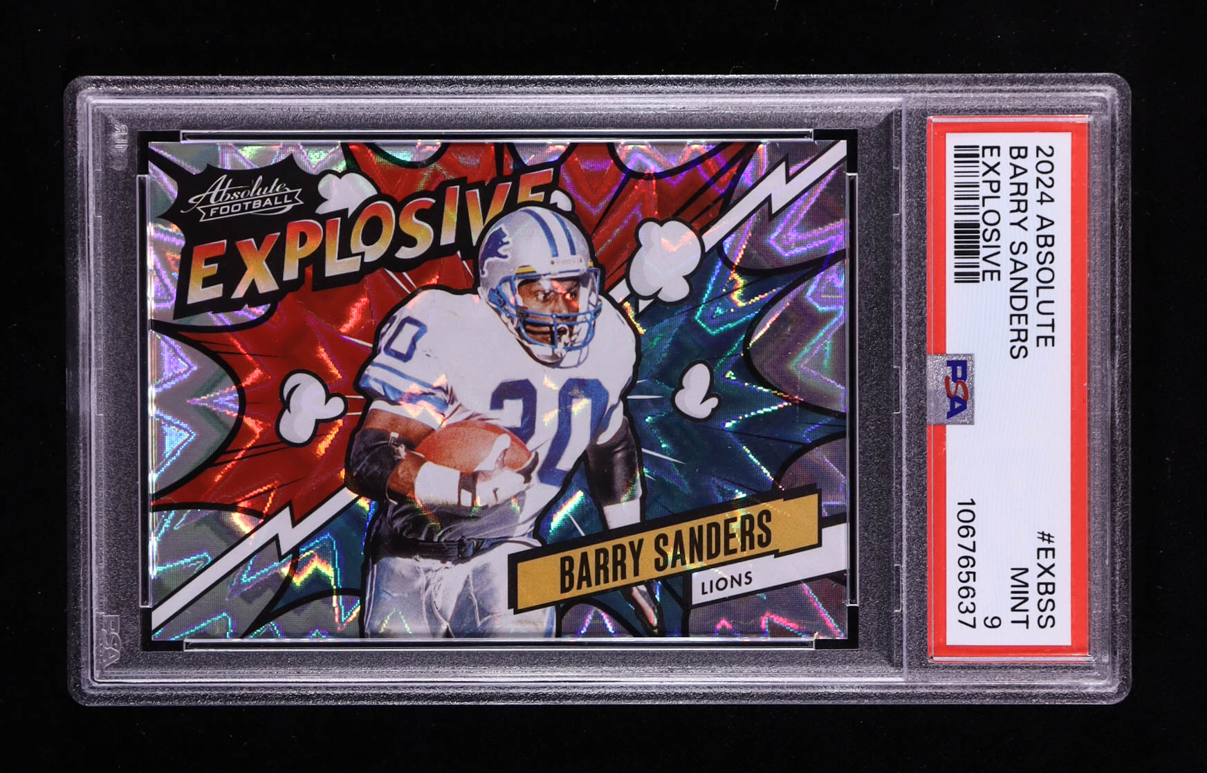 Barry Sanders 2024 Absolute Explosive #45 (PSA 9) at PristineAuction.com Barry Sanders 2024 Absolute Explosive #45 (PSA 9) at PristineAuction.com