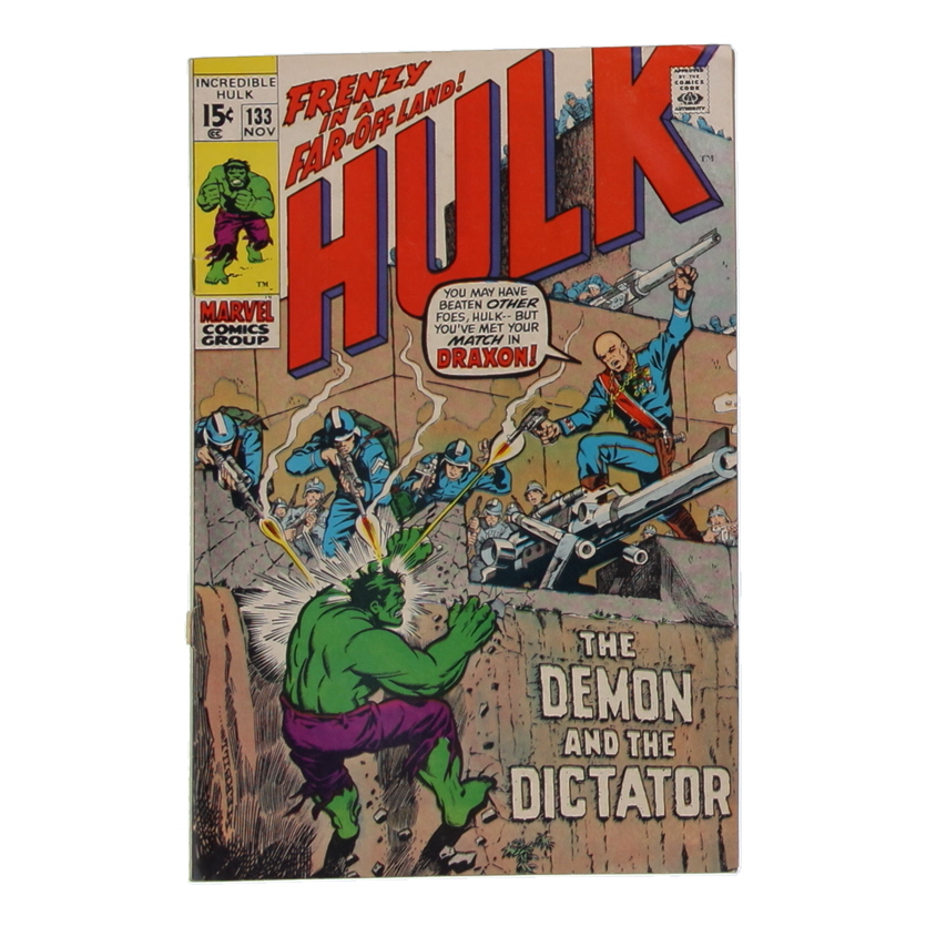 1970 "Hulk" Issue #133 Marvel Comic Book at PristineAuction.com 1970 "Hulk" Issue #133 Marvel Comic Book at PristineAuction.com